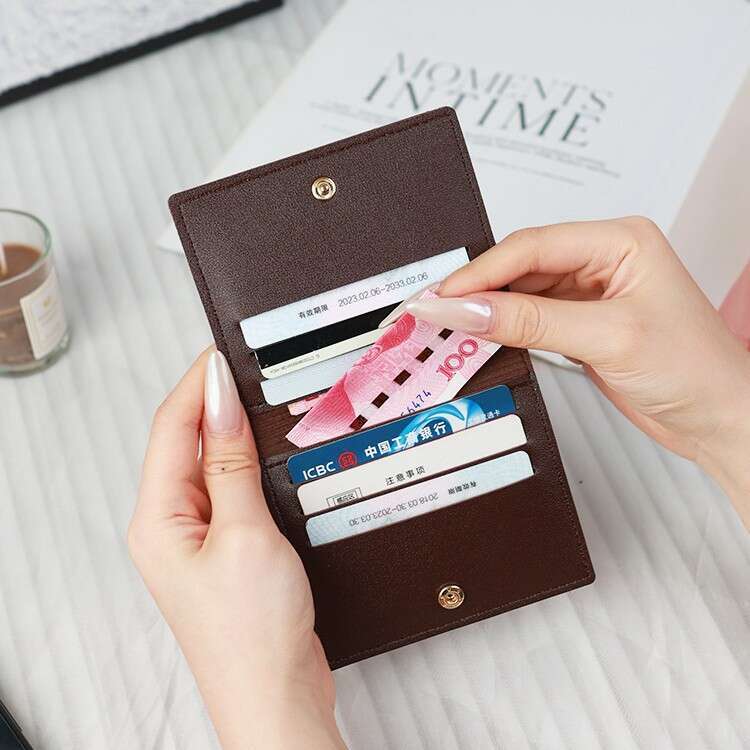Women's Ultra-thin Compact Holder Bank ID Sleeve Driver's License Small Coin Purse Men's Anti-degaussing Card Clip