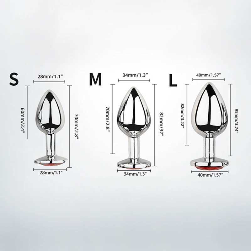 Sex Shop 3 Sizes Sexy Metal Anal Plug Dilator Bdsm Ass Tail Prostate Massager Erotic Games Goods For Adults Exotic Accessories W250624