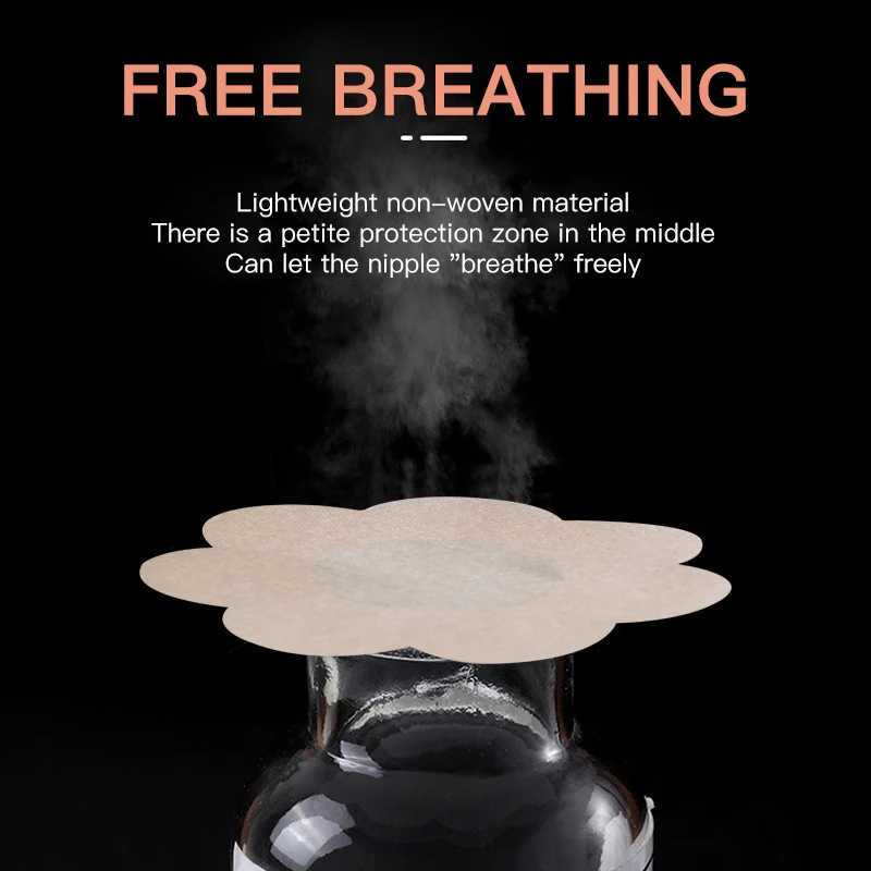 100Pcs Nipple Sticker Disposable Invisible Chest Sticker Non-woven Bra Breast Patch Bra-less Pasties Pad Nipple Cover StickersW250624