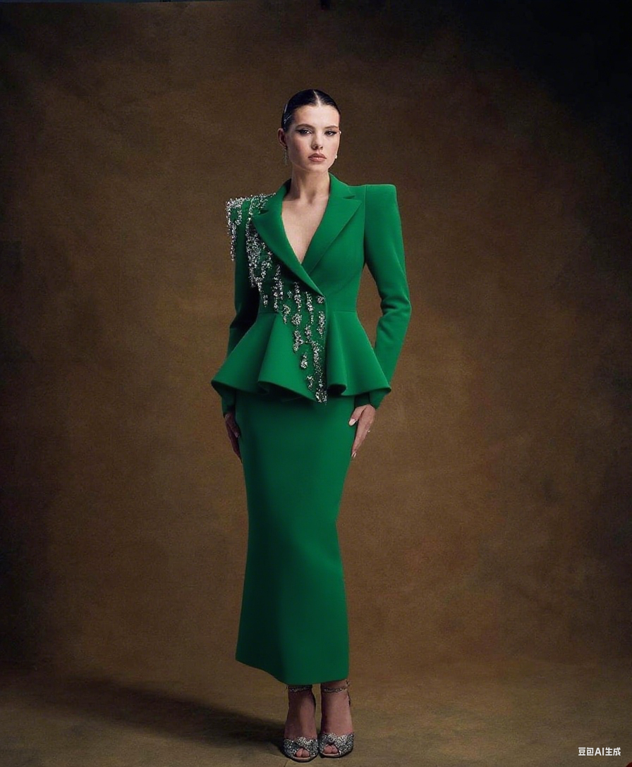 Customized Crystal Beaded Women Suit Set Blazer And Skirts Formal Office Business Lady Prom Dress Jacket Coat Custom Size