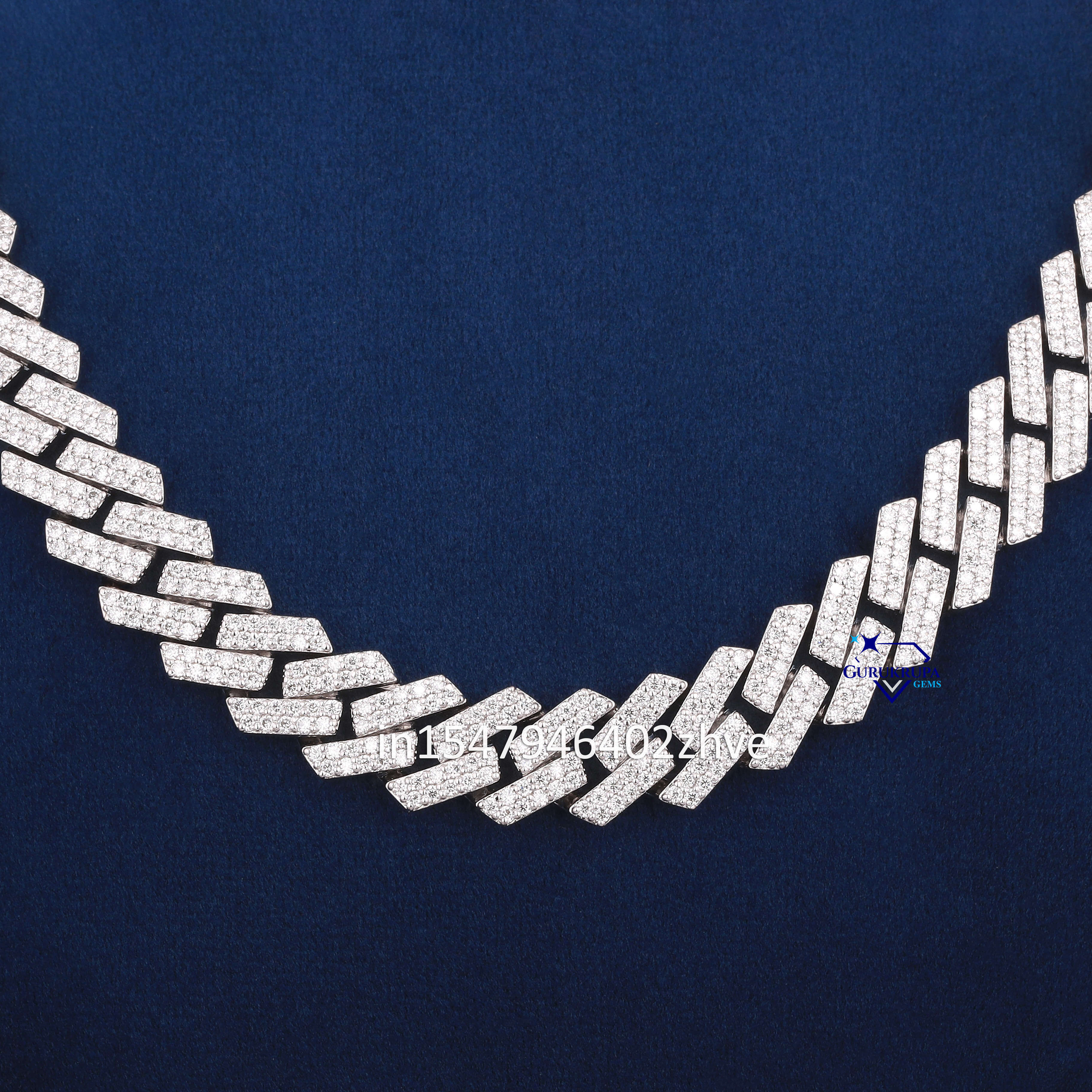 Exclusive Mens Designer Chain in 925 Sterling Silver Moissanite Diamond Vvs Clarity Ideal for Both Party Wear and Daily Flair