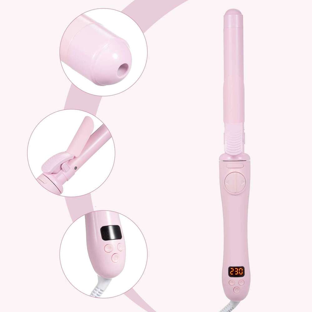 Porcelain Rotating Electric Curling Iron Automatic Hair Curler Big Wave Curls Hairdresser