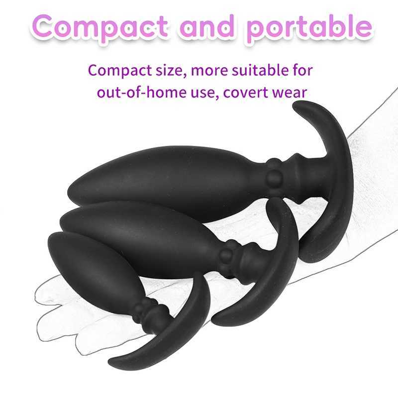 Silicone Metal Rolling Bead Anal Plug Wearable Butt Plug Stimulation Anus Masturbator G-Spot Massage BDSM Sex Toys for Men Women W250624