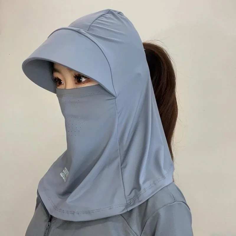 sunscreen hat for women in summer neck protection face protection cycling sun hat UV protection face mask integrated 250624