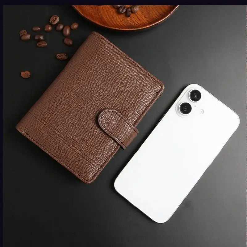 Leather Wallet for Men RFID Blocking Wallet Extra Capacity with 2 ID Windows Slim Trifold Purse with Multi Card Slot Coin PocketXJ250624