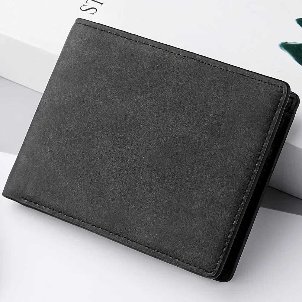 2025 New Wallet Mens Genuine PU Leather Male Short Zipper Simple Soft Leather Light Mey Clip Vintage Business Wallet StudentsXJ250624
