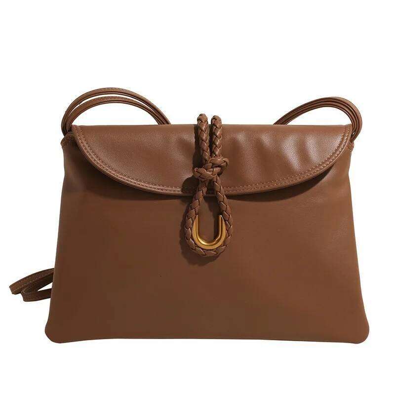 New Classic Fashion Shoulder High-End Soft PU Commuter Bag, Large-Capacity Textured Women's Messenger Bag