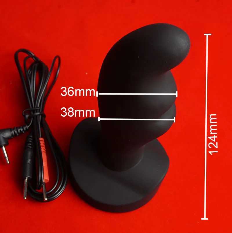 Estim E-stim Anal Plug BDSM Electro Ripples and Curves Butt Plugs Electrosex Dildo Electric Sex Toys Prostate Massager W250624