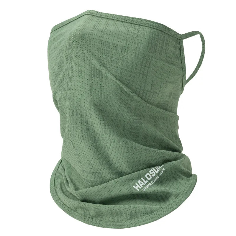 Thin Breathable Quick-dry Outdoor Face Mask Sun Protection Summer Ice Silk Scarf Letter Pullover Neck Warmer 250624