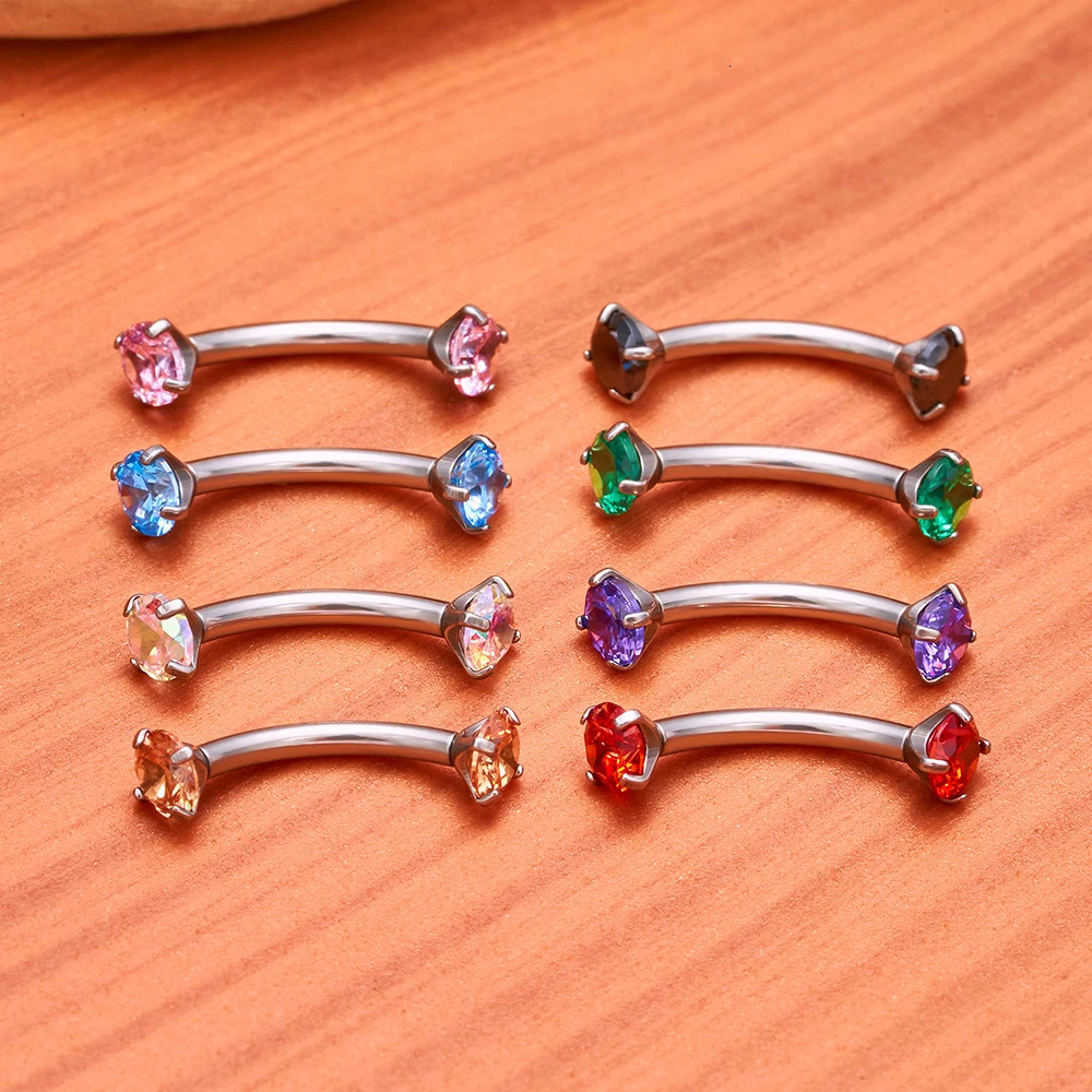 1550pcs G23 ASTM36 Piercings Eyebrow zircon Earring Internal thread Body Jewelry Wholesale 250613