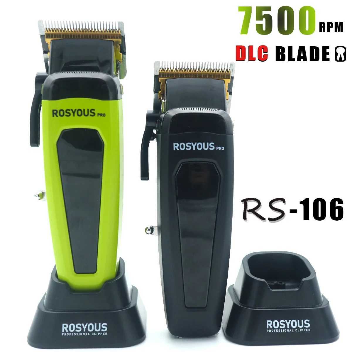 Professional Electric Hair Clipper 106 Hair Trimmer for Men 7500RPM with Base 5-adjusted DLC Blade Barber MachineXJ250624