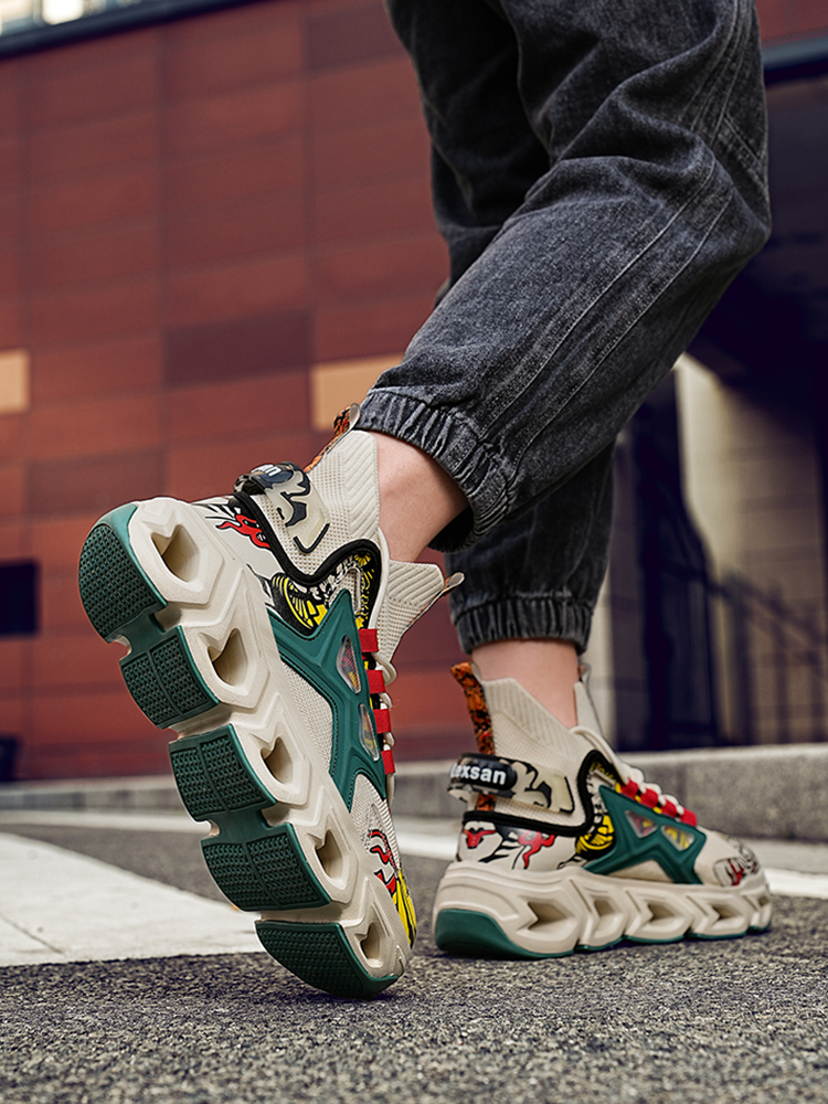 2427-Boys Gaobang Basketball Shoes Flying Mesh Breathable Men's Basketball Sneakers Anti-Slip Running Shoes Breathable Walking Shoes