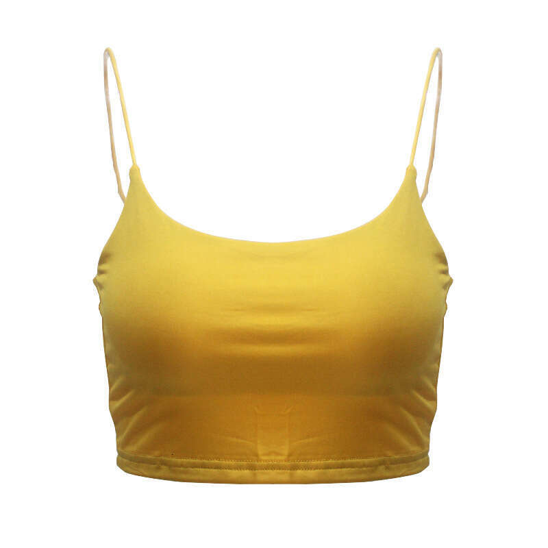 Summer Women's New Solid Color Sexy Strapless Crop Top Backless Vest B5