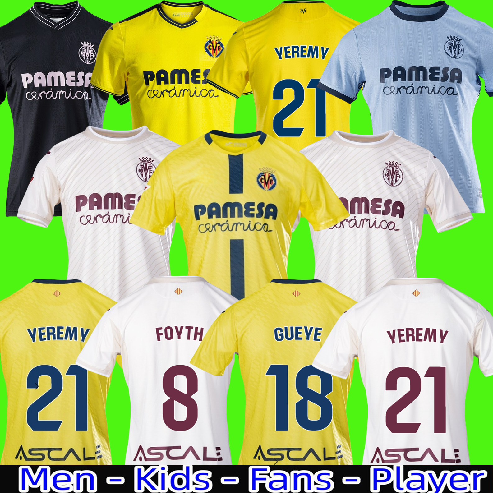 24 25 26 Villarreal CF S.CAZORLA Soccer Jerseys 2024 2025 2026 DIA GERARD SORLOTH camiseta Parejo PACO ALCACER RIQUELME men kids Kits socks set 2005 06 Retro