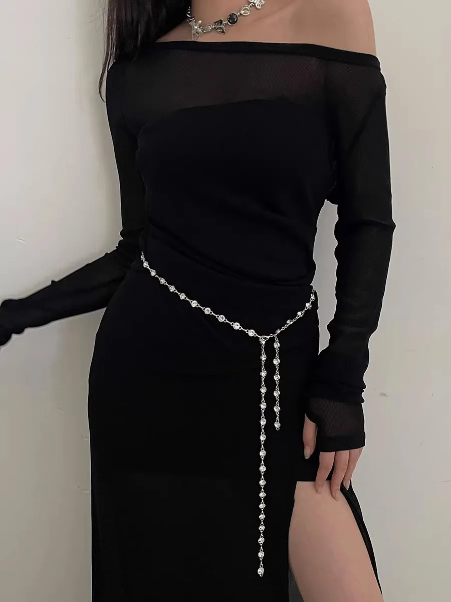 Small Fragrant Wind Metal Waist Chain Accessories Dress HighGrade Korean Version Of The Net Red With A Thin Belt Woman 250616