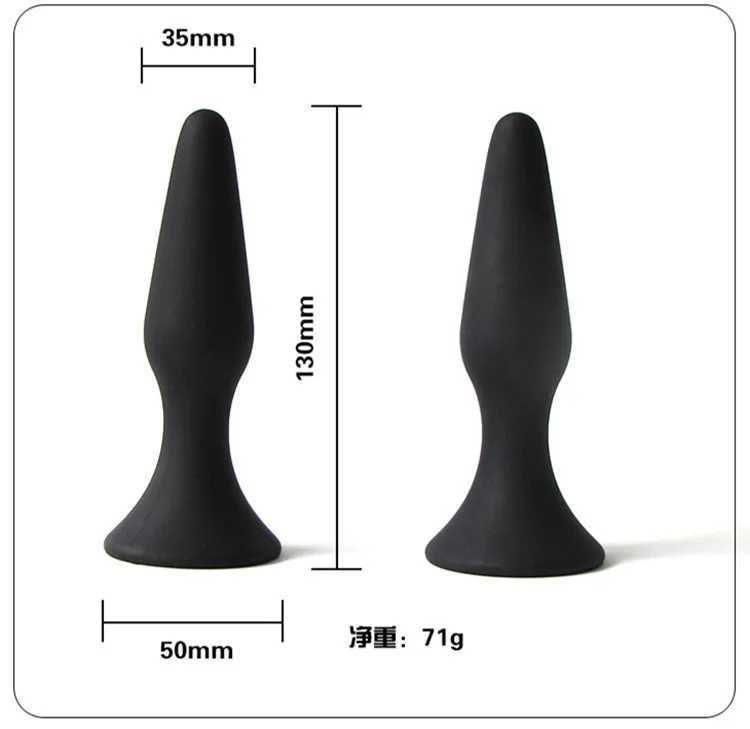Silicone Black Butt Plug for Beginners Erotic Toys Silicone Anal Plug Adult Products Anal Sex Toys for Men Women Massager W250624