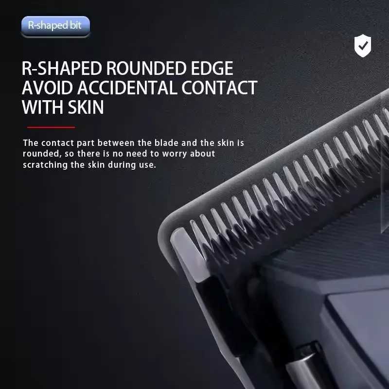 Kemei Professional Hair Clipper Cordless Hair Beard Trimmer For Men Electric Rechargeable Adjustable Lithium Haircut Machine Kit XJ250624