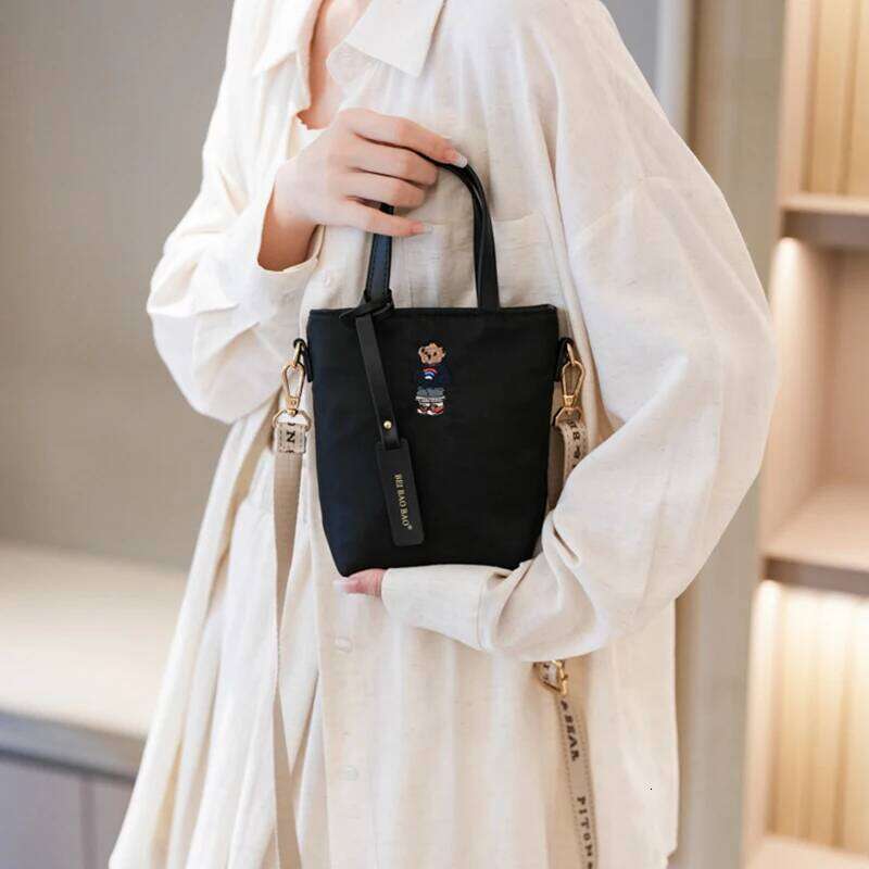 Bags Beibao 2024 New Versatile Solid Color Cross Shoulder For Women's Casual Fashion Ins Style Oxford Cloth Handbag