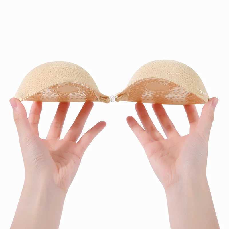 5cm Thick Women Adhesive Bra Breathable Hole Silicone Nipple Tape Front Buckle Push Up Bra Small Chest Push Up Bra Nipple Tape W250624