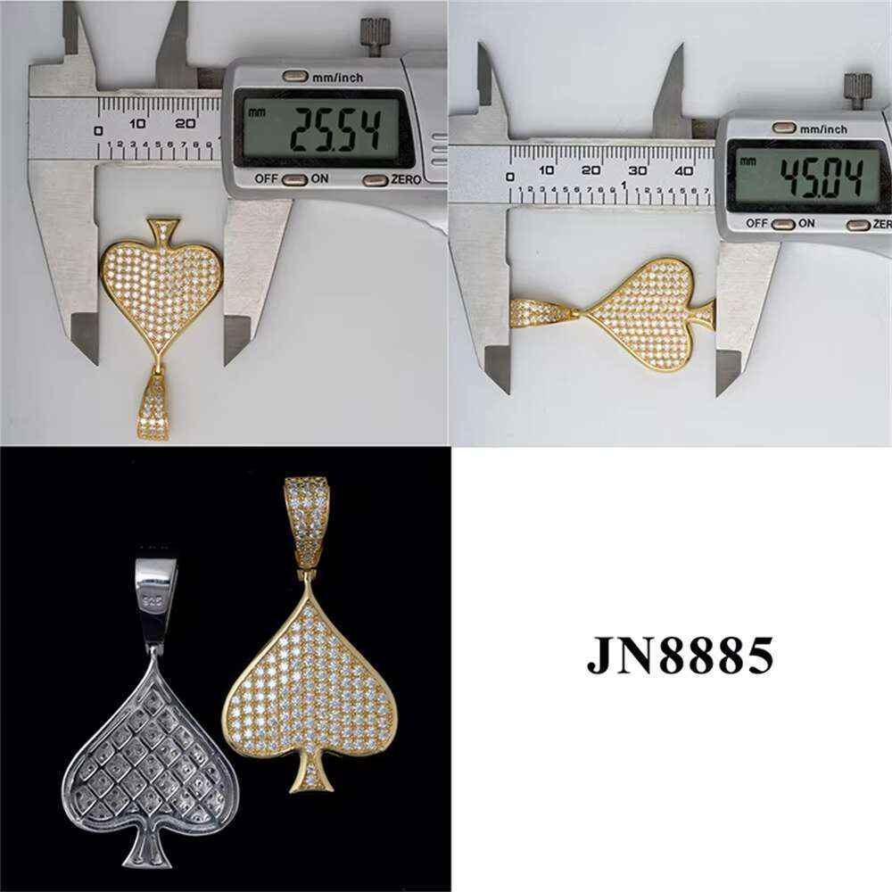 Heart VVS Moissanite S925 Pendant Iced Out Necklaces for Men Pass Diamonds Tester Moissanite Heart Pendant Necklaces With GRA