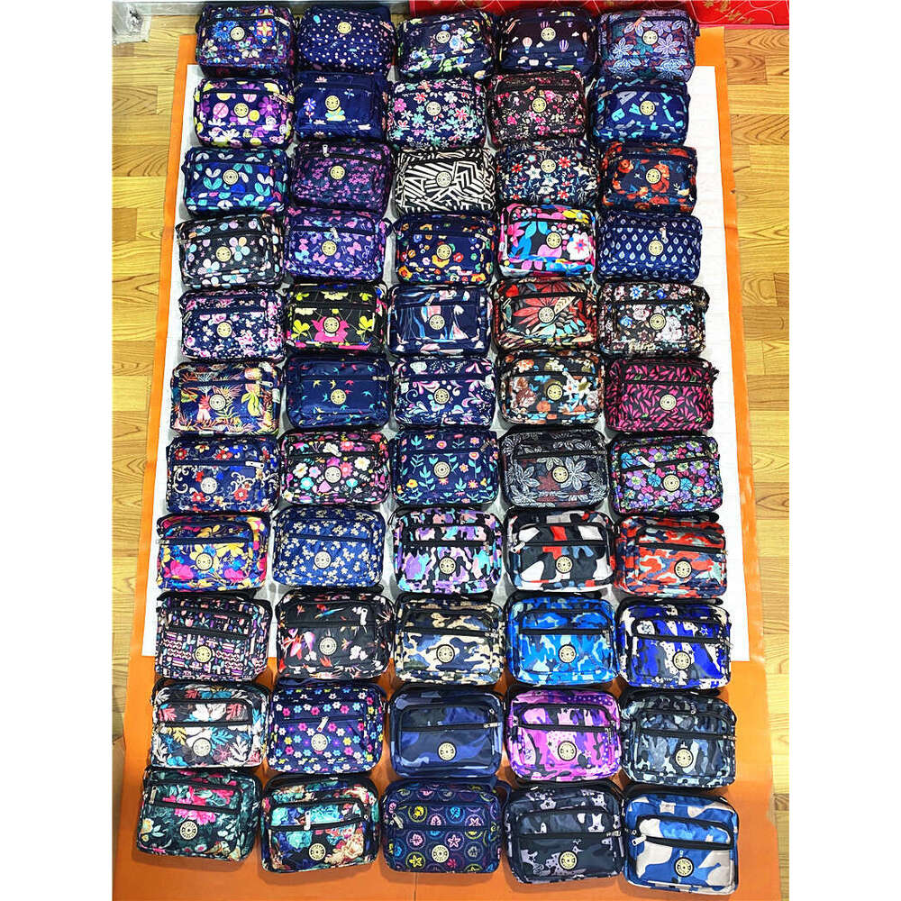 Single Shoulder Crossbody Floral Fabric Backpack Oxford Cloth Casual Fashion Sports Women's Bag Five Zipper Large Size