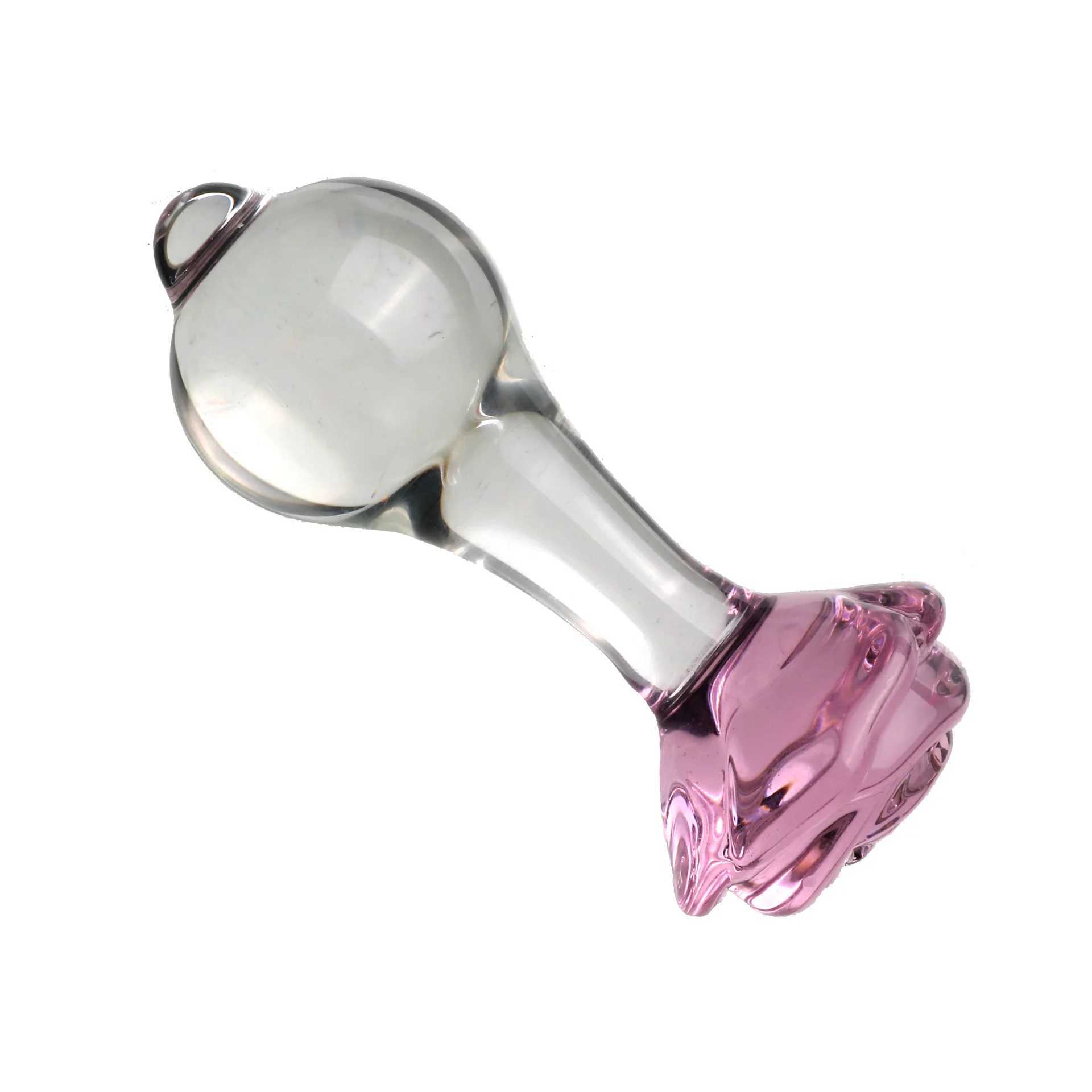 Female Masturbation Male Anus Dilator Glass Butt Plug Anal Dildo Crystal Beads Fake Penis Adult Sex Toys for Women Men W250624