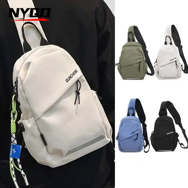 Mens Casual Chest Bag Student Fashion Sports Mountain Climbing Backpack Ladies Lightweight Shoulder Crossbody Bags for Men 250624
