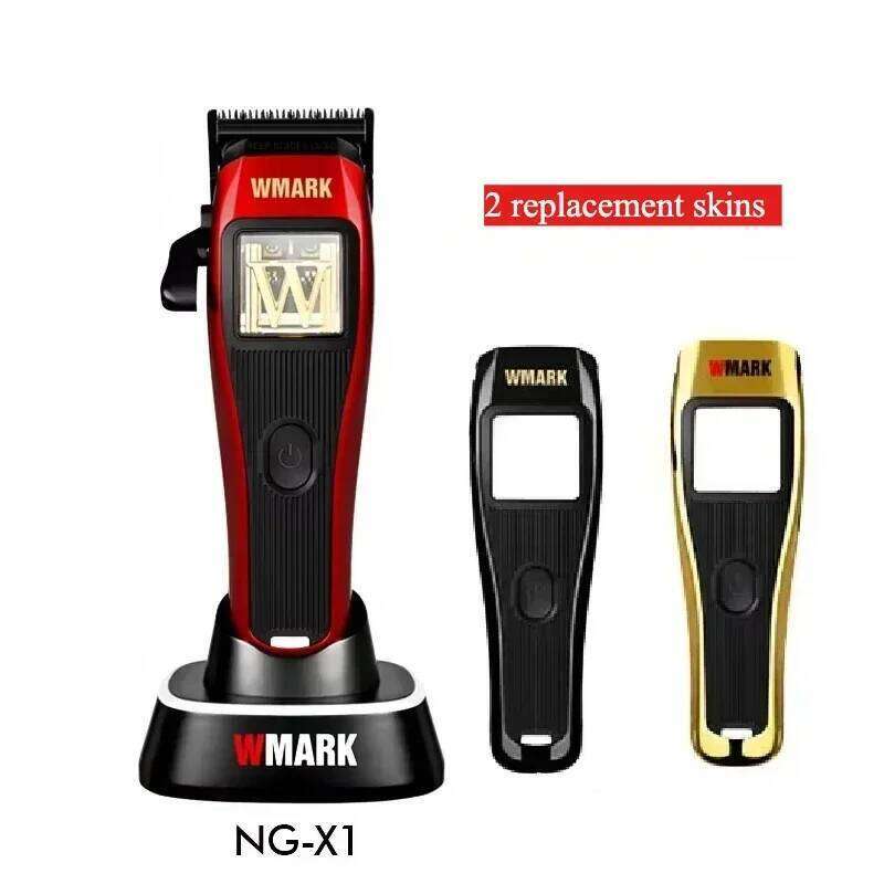 WMARK Ng-X1 High Speed Professional Hair Clippers Microchipped Magnetic Motor10000rpm 9V Motor,Barbers Haircut Kit Fade