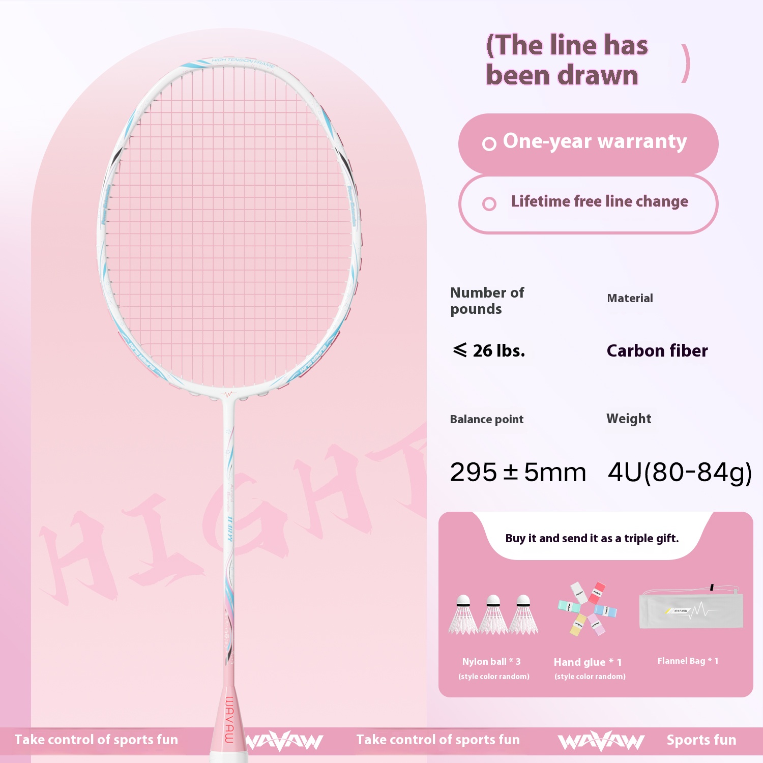 Aurora Borealis Badminton Racket | Beginner-Friendly | 26LBS Tension | 4U Ultralight Full Carbon Fiber | Shock-Absorbing Design