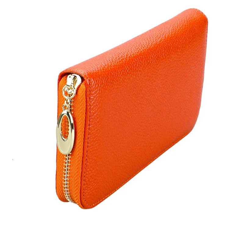 Genuine Leather Wallet for Women Female RFID Blocking Wallets Big Capacity Travel Zipper Womens Purse Ladies Long Phone Purses 250623
