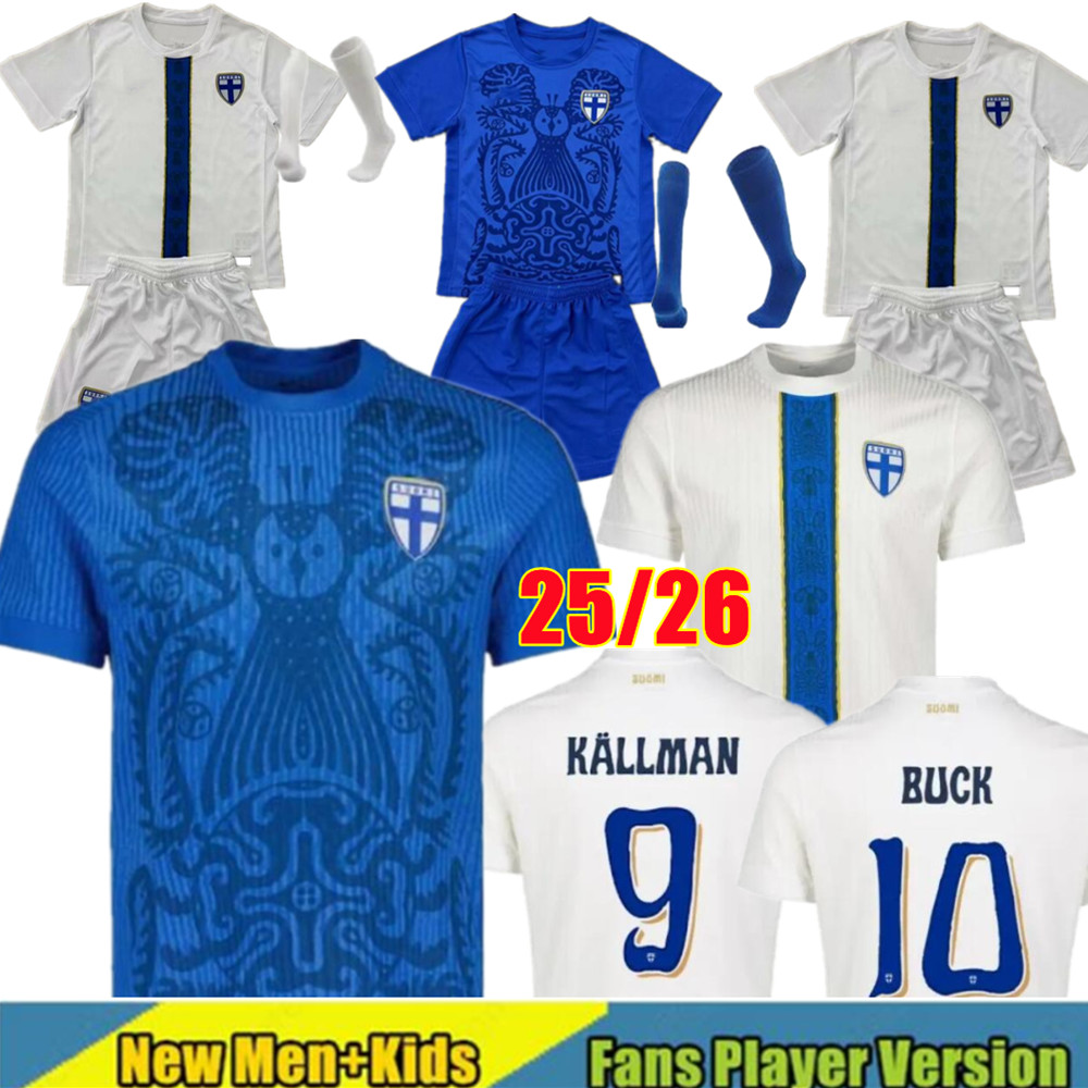 4Xl25 26 Finland nation soccer jerseys R.JENSEN KAMARA DESERTED ANTMAN KAIRINEN TAYLOR LOD KALLMAN 2025 2026 4XL Finland home away jersey football shirts man kids fan