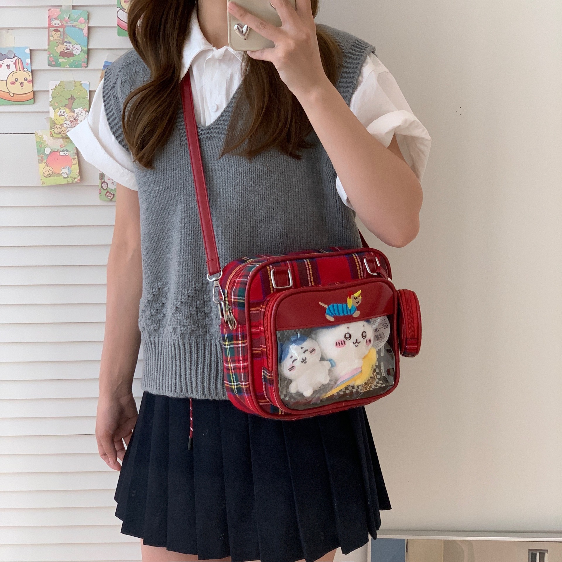 Free shipping designer Style New Cartoon Dachshund Puppy Transparent Small Capacity Early Morning Pain Bag Large Capacity Crossbody Bag Shoulder Bag C