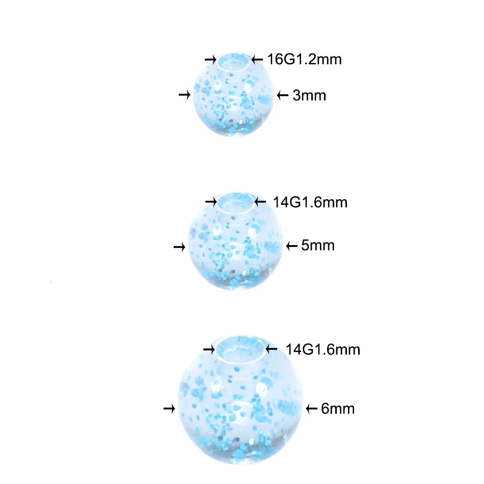 Wholesale Colorful Luminous Acrylic Replacement Ball Tongue Barbell Lip Ring Ear Belly Eyebrow Piercing Balls m 5mm 6mm Sexy 250613