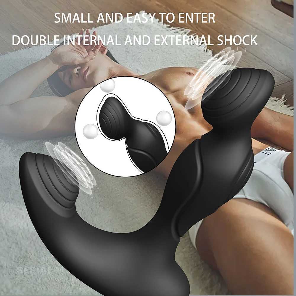 Male Prostate Massager Wireless Control Anal Plug Ring Delay Ejaculation Butt Plug Vibrator Sex Toy for Men Masturbator W250624