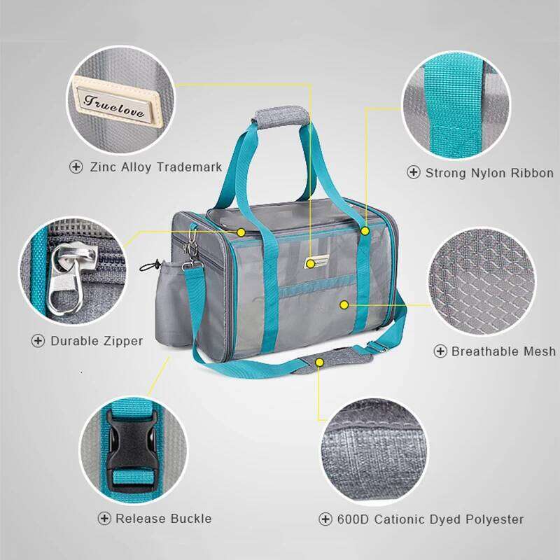 Truelove Designer Polyester Pet Shoulder Bag Portable Breathable Mash Convenient Puppy Cat Carrier Tlx2071