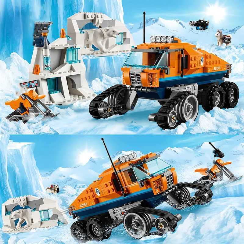 Compatible Brands Brick Sets City Series Building Blocks Arctic Aircraft Crane Car Ice Scene MOC Toys for Kids Gift Y250624