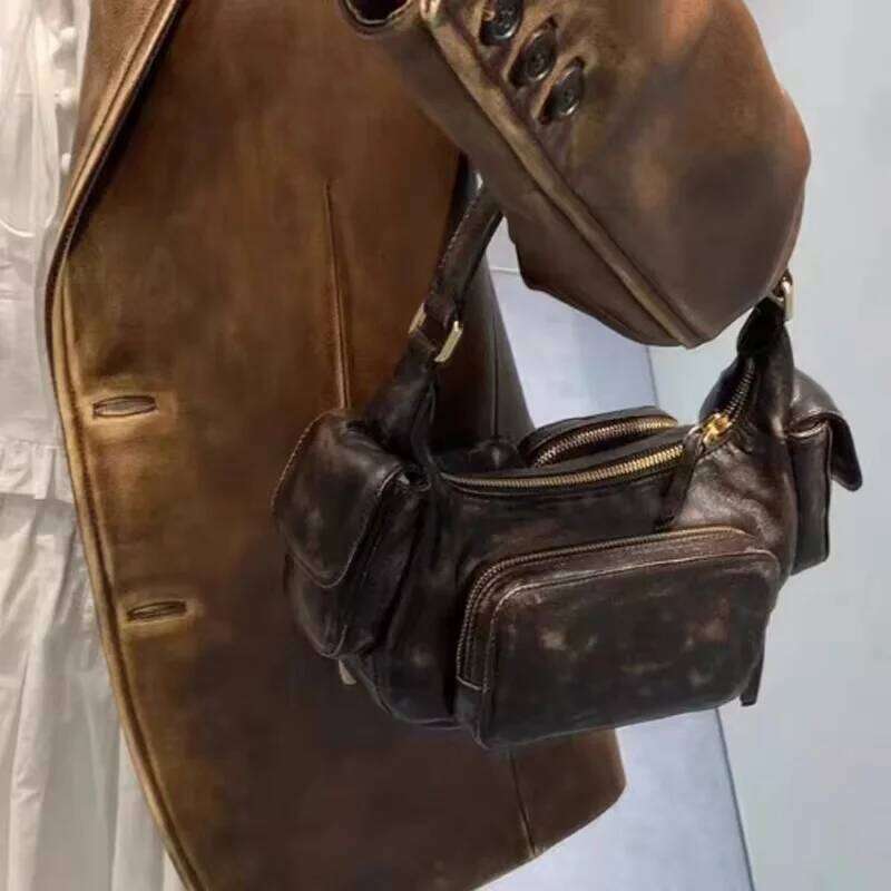 Bags Annmouler Design Hobo Multi Pocket Locomotive New Single Shoulder Underarm High Capacity Women Bag