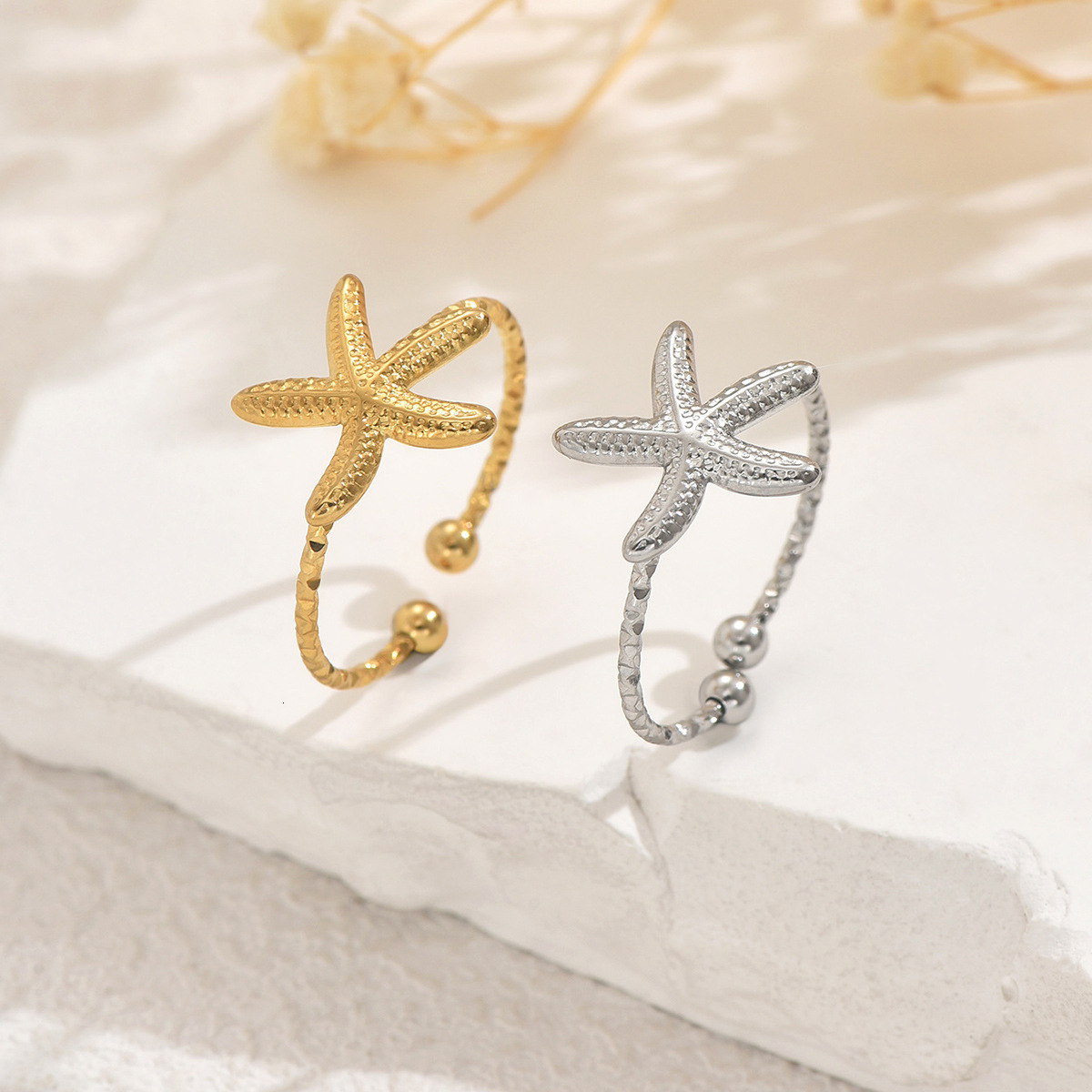 Women's Inlaid Pearl Starfish Beach Style Foot Ring High-End Design