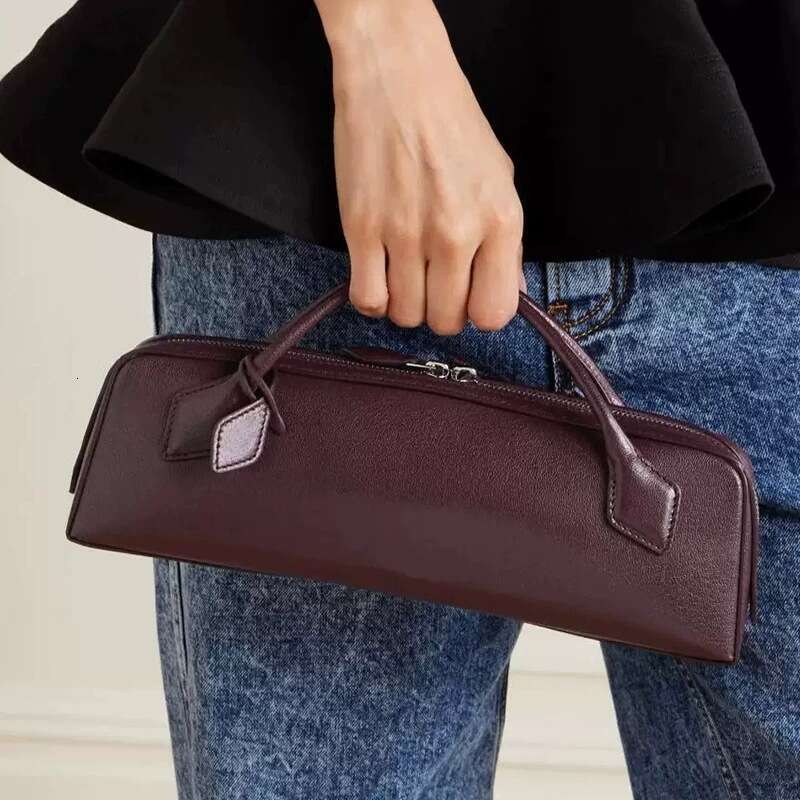 for Women New Fashion Versatile Baguette Niche Sausage Genuine Leather Handbag Crossbody Bag