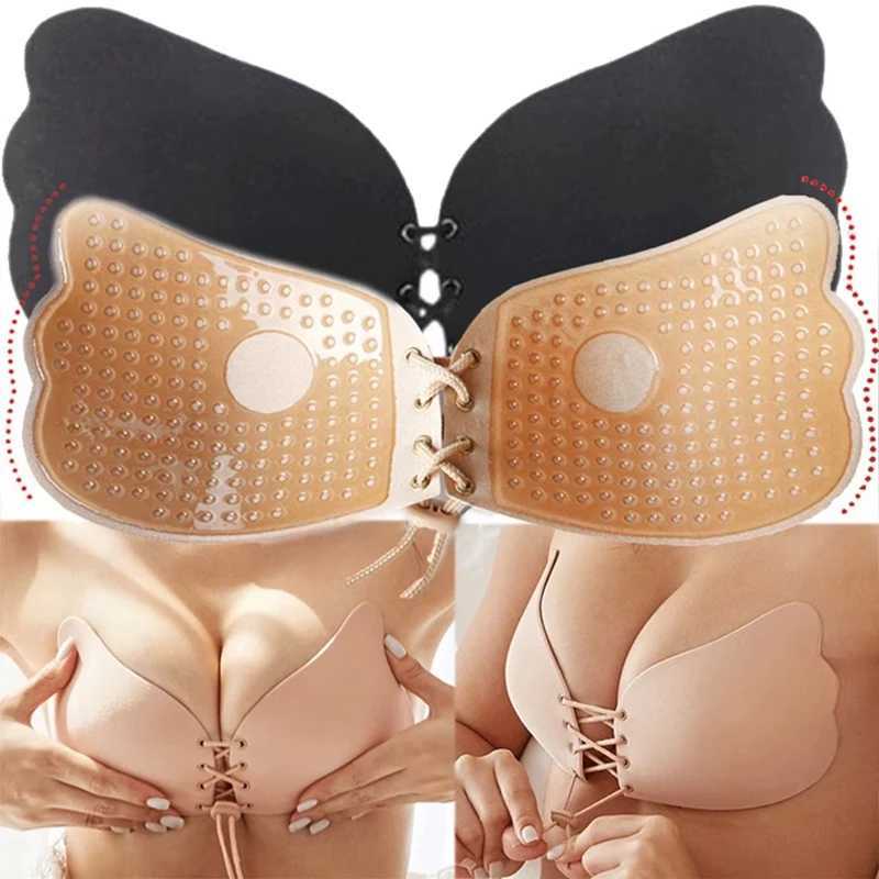 Silicone Nipple Cover Bras Women Seamless Strapless Push Up Brassiere Self Adhesive Invisible Underwear Ladies Sexy Lingerie W250624