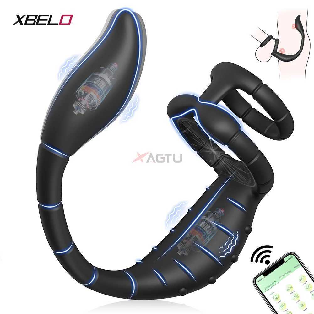 APP Control Vibrating Butt Plug Cock Ring for Men Prostate Massager for Gay Anal Vibrator Penis Ring Adult Sex Toy for Men W250624