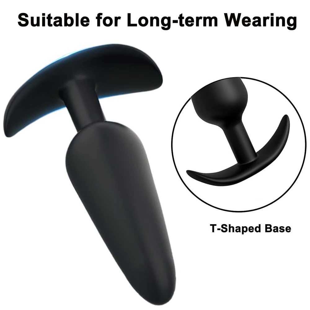 100% Soft Silicone 3 Sizes Anal Plug Butt Plug Stimulator Massager Adults Sex Toy for Men/Women Unisex Gay Prostate Anal Trainer W250624