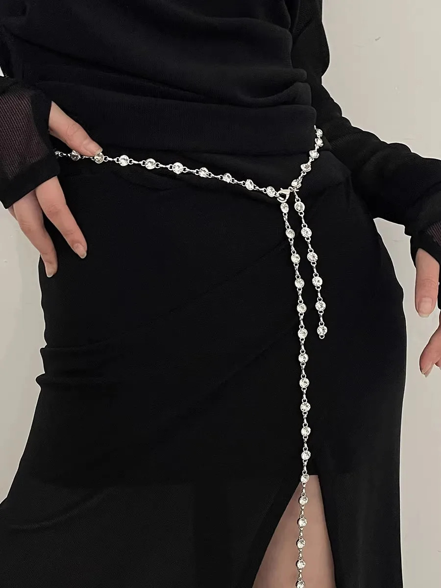 Small Fragrant Wind Metal Waist Chain Accessories Dress HighGrade Korean Version Of The Net Red With A Thin Belt Woman 250616