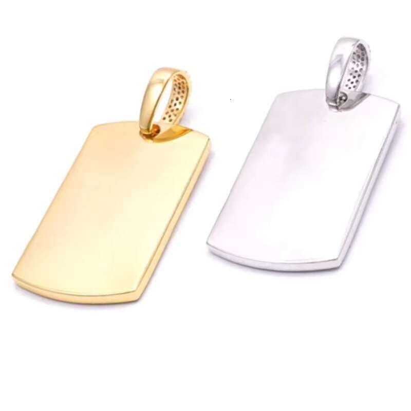 Hip Hop Fine Jewelry Passd Diamond Tester 925 Silver VVS Moissanite Rectangle Cluster Heart Shape Memory Pendant for Men Women