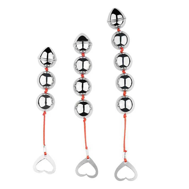 Metal Anal Plug Pull Beads Anal Toys for Men and Women Smooth Butt Plug Anal Bead Anal Dilator Adult Sex Toys W250624