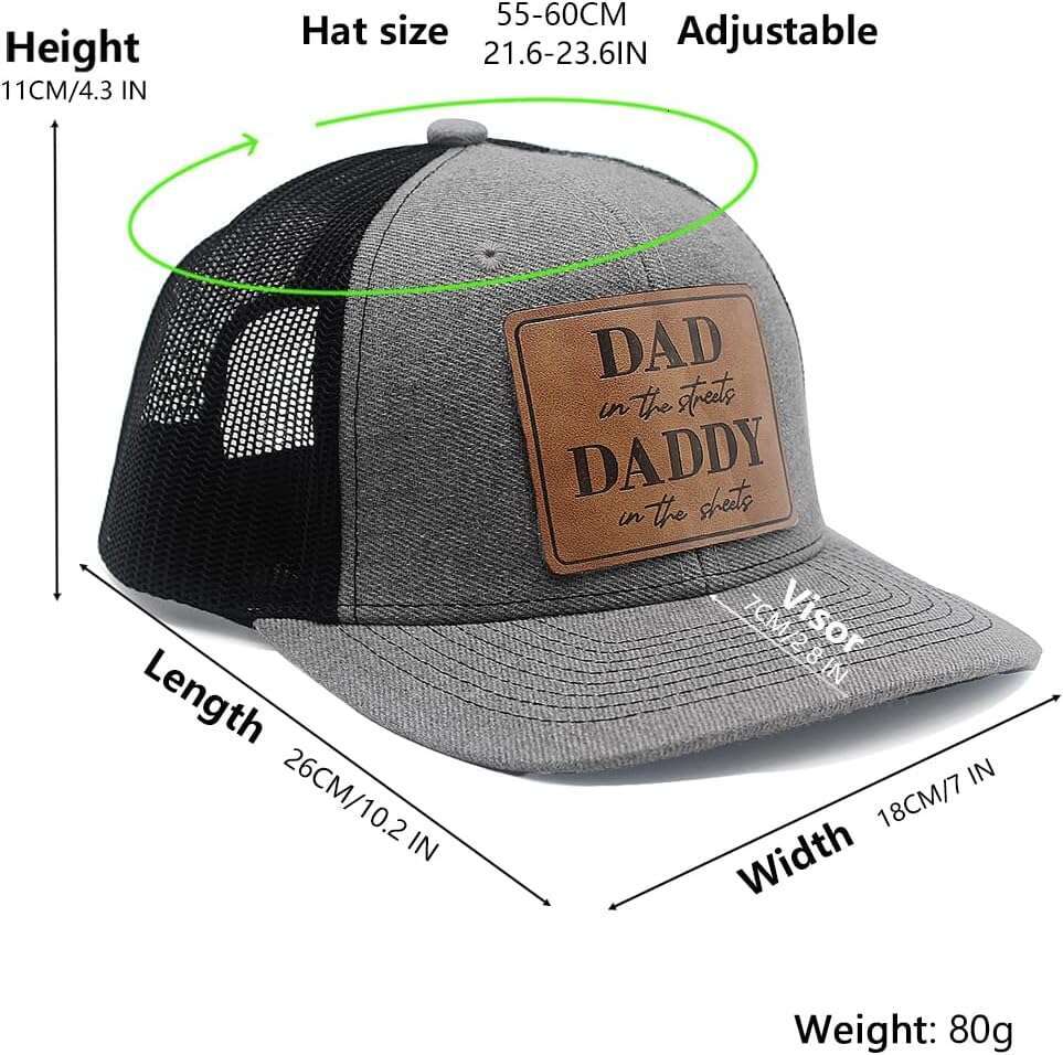 TO Be Dad Street in The Sheets Hat Daddy Leather Patch Baseball Cap Gifts for Him Father's Day Birthday