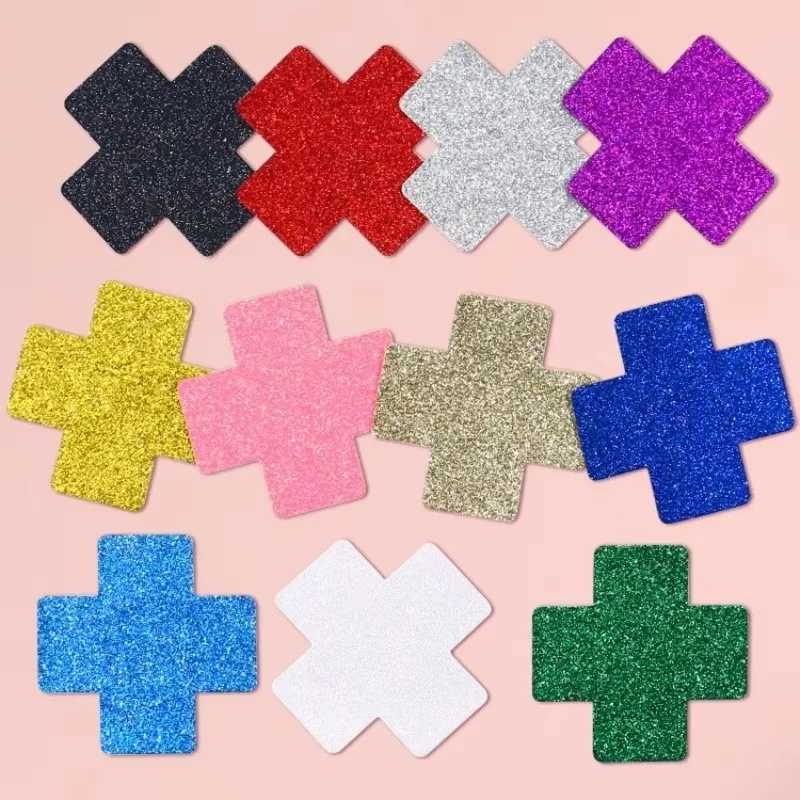 10 Pairs Nipple Sticker Disposable Invisible Chest Sticker Non-woven Bra Breast Patch Bra-less Pasties Pad Nipple Cover Stickers W250624