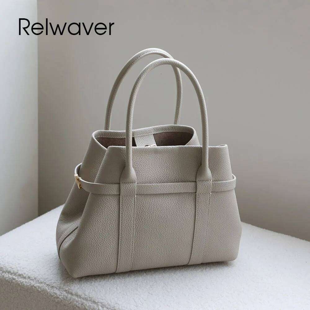 Luxury Designer bags Relwaver women handbag genuine leather top handle 2025 autumn winter changing shape tote commuting ladies hand bag