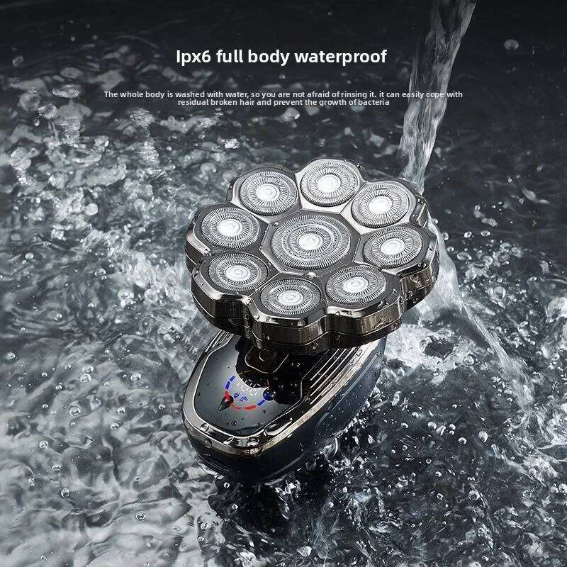 New Electric Shaver With 9D Magnetic Suction Blade Head, Full Body Water Washing Shaver, And Multifunctional Optical Head Hin