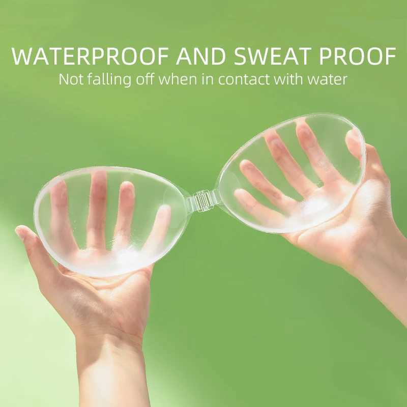 Adhesive Bra Strapless Sticky Invisible Push up Silicone Bra for Backless Dress with Nipple CoversW250624